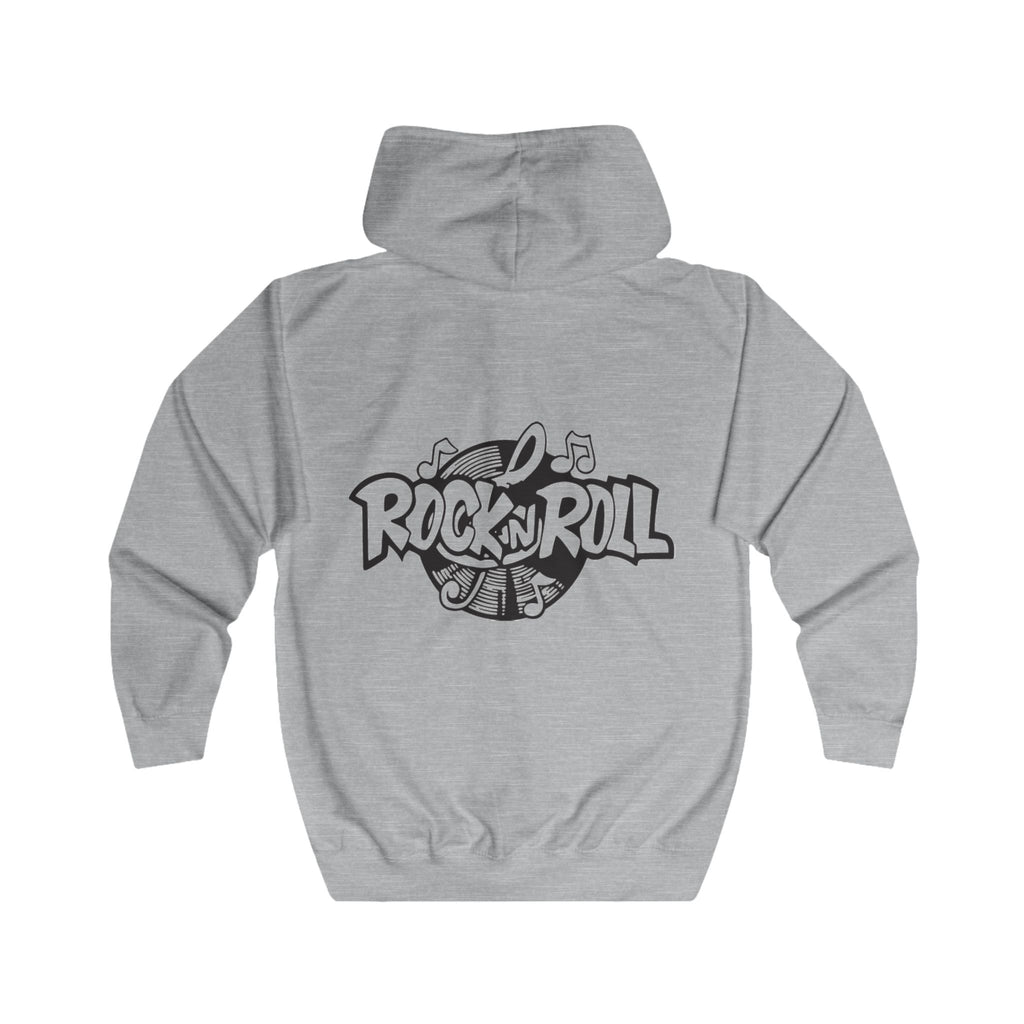 Rock ’n’ Roll Gitarren Zip-Hoodie — Retro Musik Full-Zip Kapuzenjacke Ansicht 5 – Hoodie – ESTID