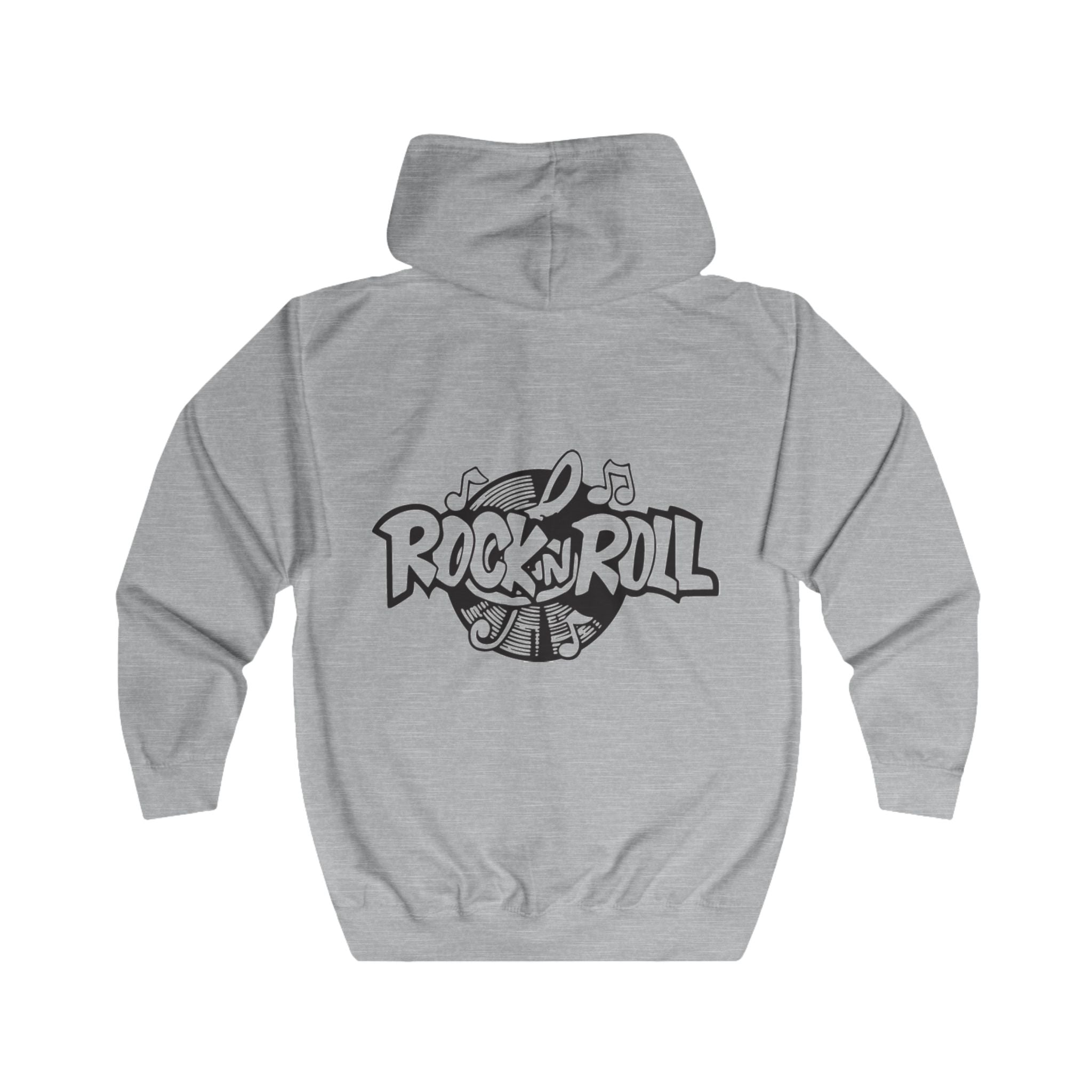 Rock ’n’ Roll Gitarren Zip-Hoodie — Retro Musik Full-Zip Kapuzenjacke Ansicht 5 – Hoodie – ESTID