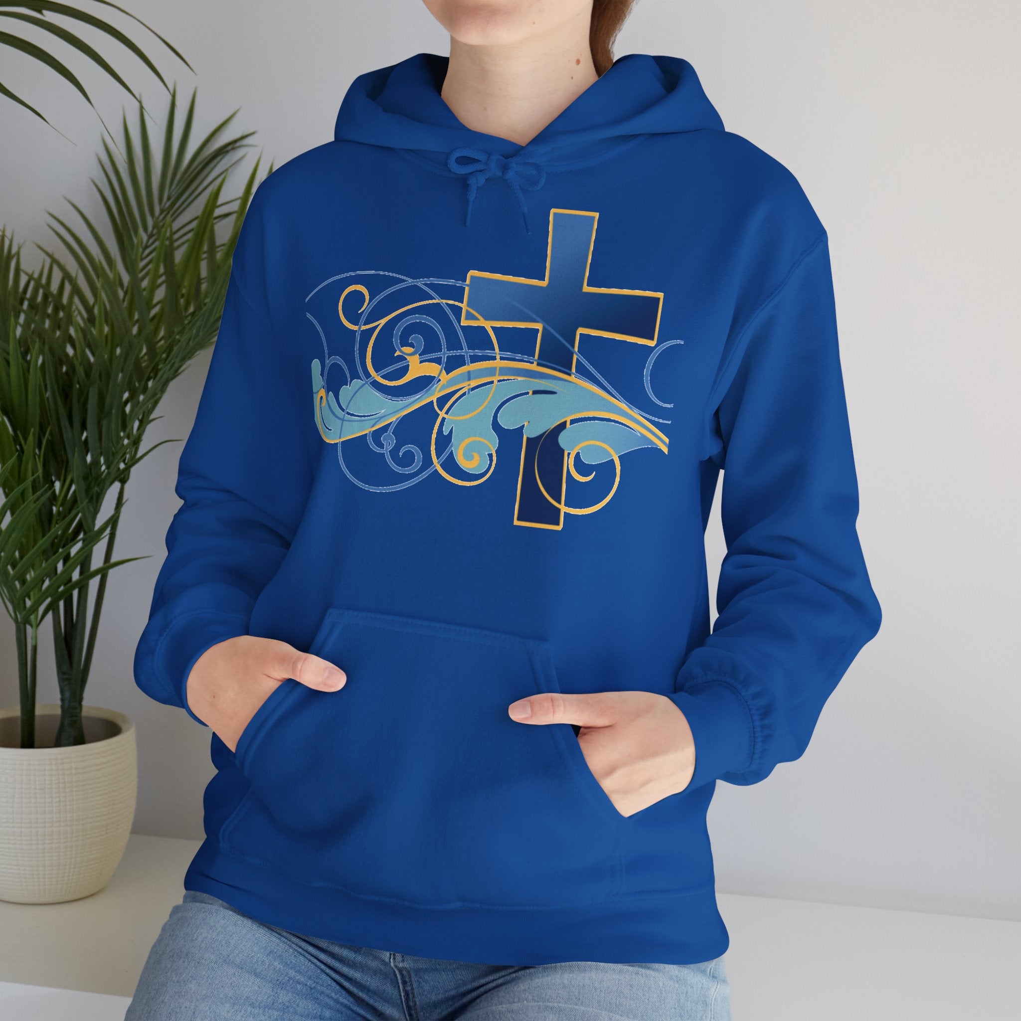 Gott liebt seine Kinder Kapuzenpullover – Cross Hoodie mit handschriftlicher Botschaft