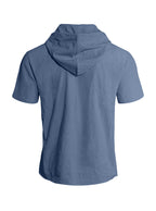 ESTID Herren Kurzarm Leinen-Kapuzenshirt | Linen-Blend Henley Shirt Ansicht 21 – Shirt – ESTID