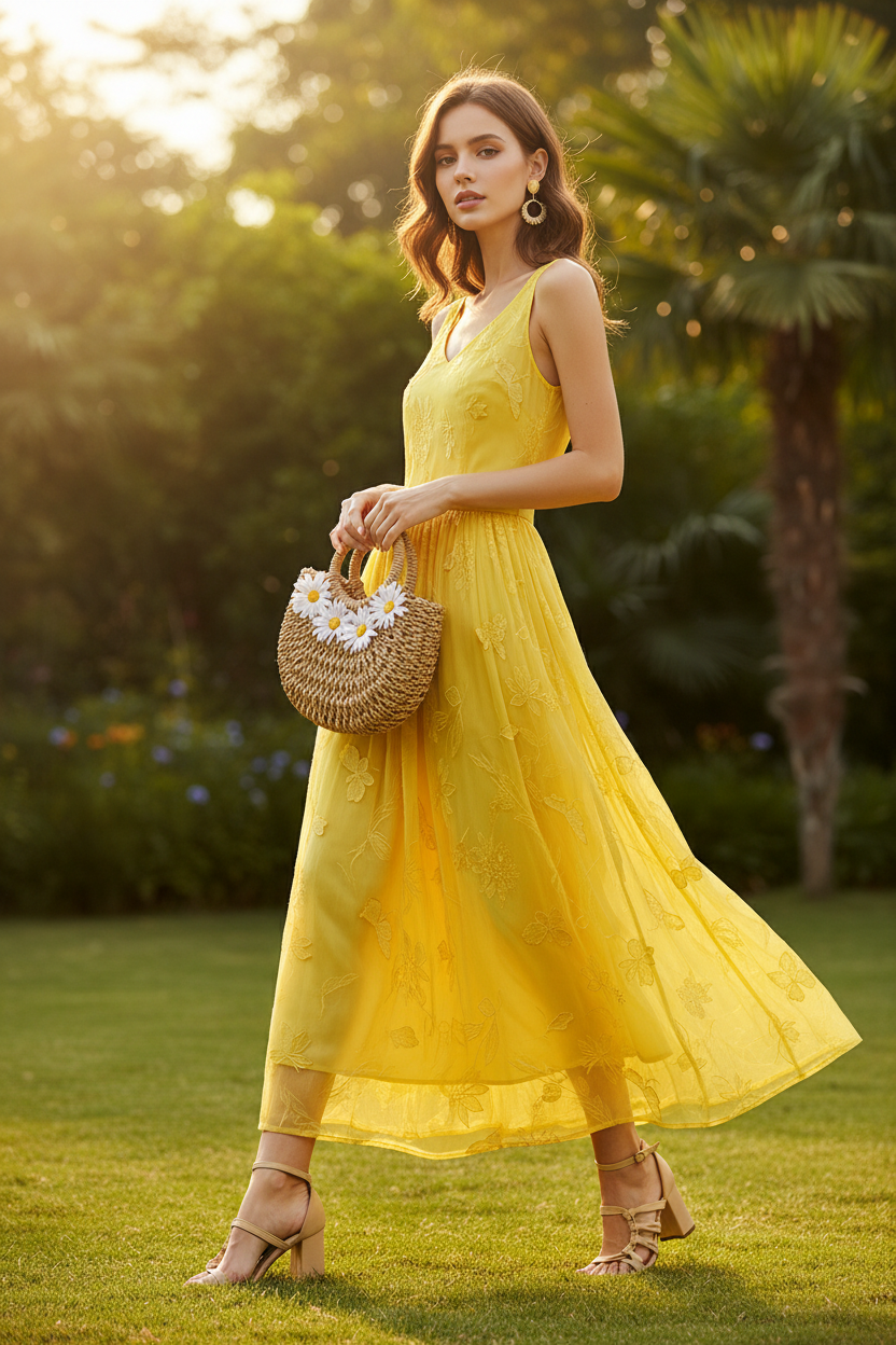 Eleganter Chiffon-Maxirock mit Schmetterlingen | Seiden-Look Ansicht 3 – Rock – ESTID