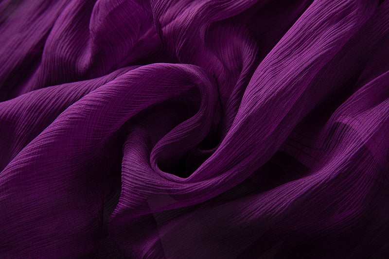 Damen Seidenkleid mit Puffärmeln | Luftsüßes Boho Maxikleid Ansicht 18 – Kleid – ESTID