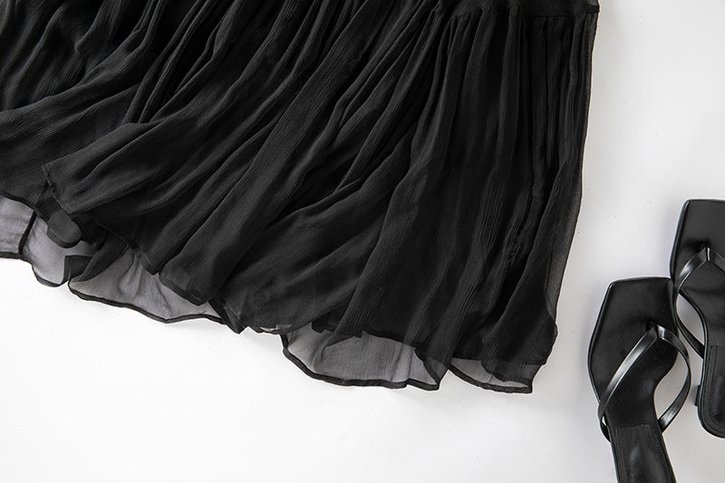 Damen Seidenkleid mit Puffärmeln | Luftsüßes Boho Maxikleid Ansicht 31 – Kleid – ESTID