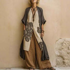 Bohemian Zweiteiler Set: Lange Tunika & Weite Hose Detailansicht – set – ESTID