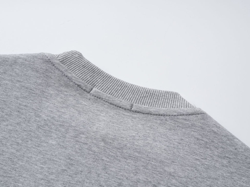 Minimalistischer Herren Rundhals-Pullover in Oversized Optik | Grau & Schwarz Ansicht 19 – pullover – ESTID