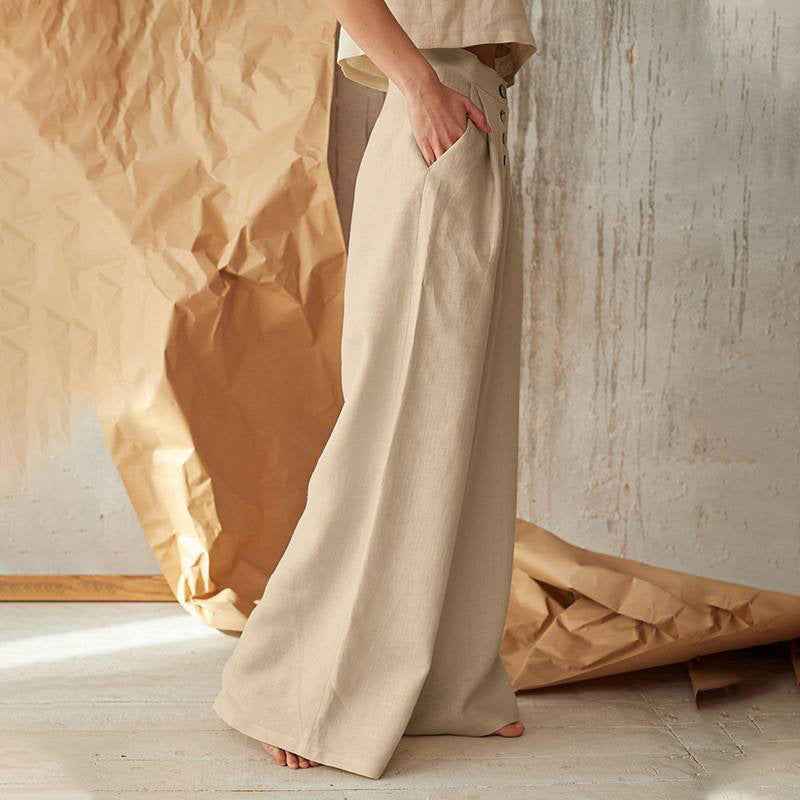 Elegante Wide-Leg Stoffhose Ansicht 4 – hosen – ESTID