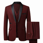 Herren Slim Fit Anzug Set 3-teilig | Schalkragen Tuxedo für Hochzeit & Gala Ansicht 7 – anzug – ESTID