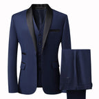 Herren Slim Fit Anzug Set 3-teilig | Schalkragen Tuxedo für Hochzeit & Gala Ansicht 7 – anzug – ESTID