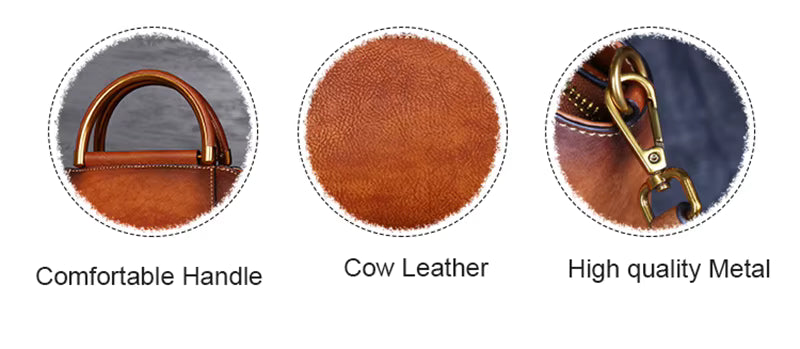Exklusive Boho Vintage Umhängetasche aus Leder | Cognac, Rot, Schwarz Ansicht 14 – Produkt – ESTID