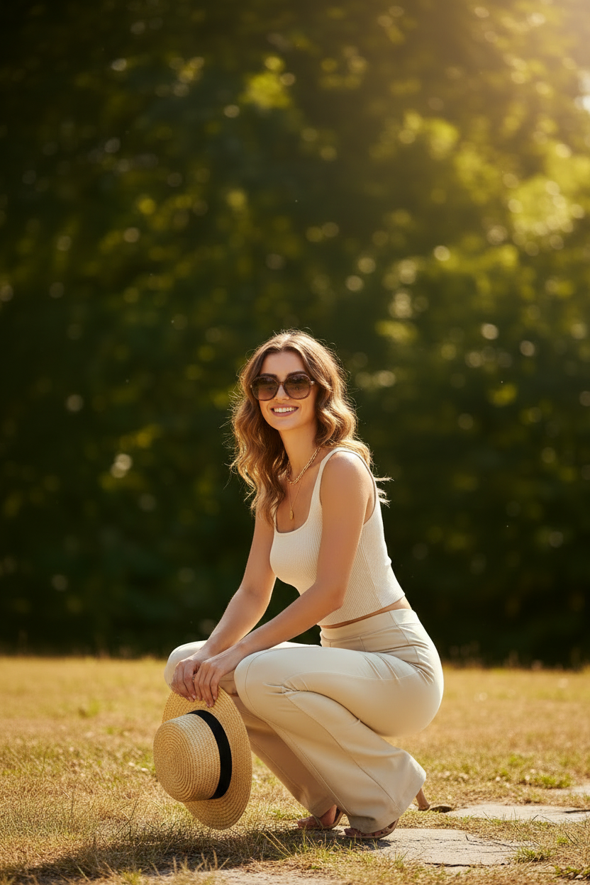 Hoch taillierte, ausgestellte Leggings ESTID Ansicht 4 – High Waisted Flared Leggings – ESTID