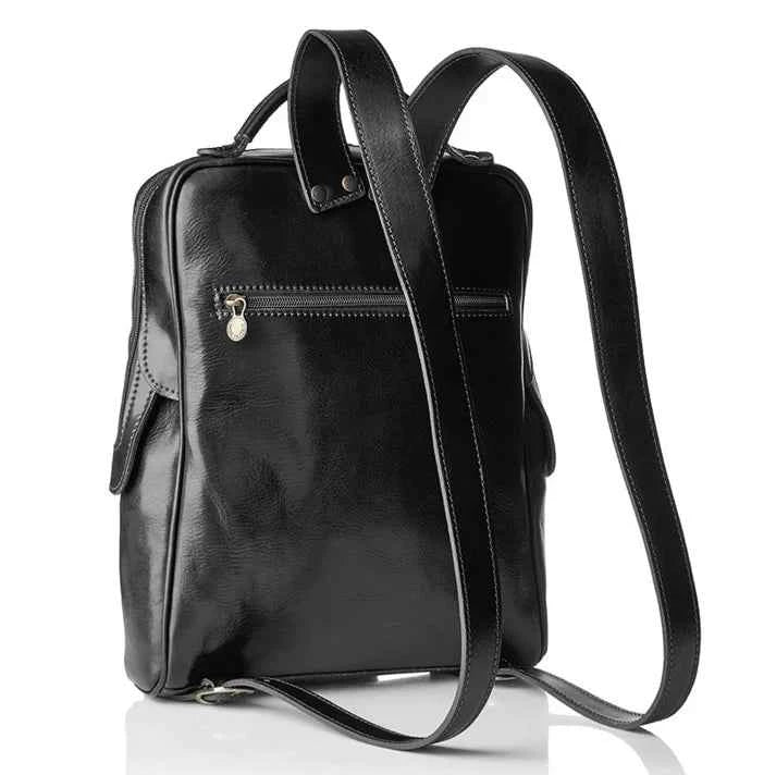 ESTID Lederrucksack. Vintage-Rucksack aus Rindsleder mit verstellbaren Schultergurten