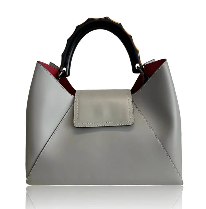 Lederhandtasche mit Pferdehautklappe "Chloe"