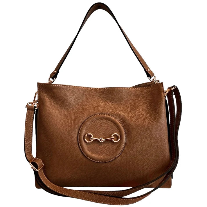 Damen Umhänge-/Handtasche im Stil einer Metallklammer