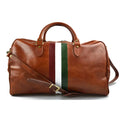 Reisetasche aus Leder für Damen und Herren, Reisetasche, Sporttasche, italienische Flagge, Reisetasche, echtes Leder,