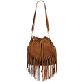 Wildledertasche mit Fransen
