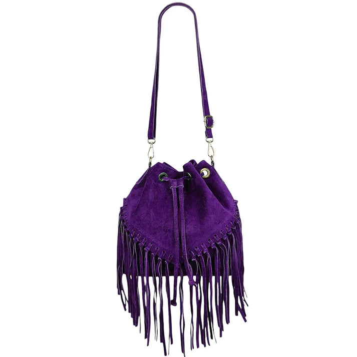 Wildledertasche mit Fransen