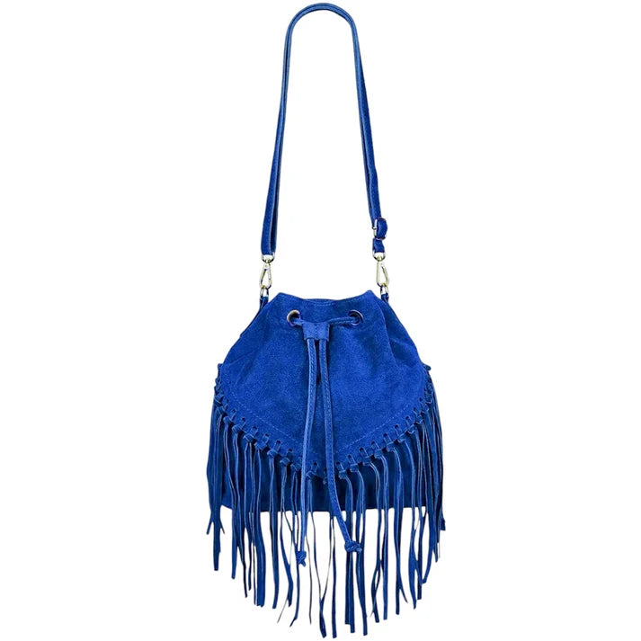Wildledertasche mit Fransen