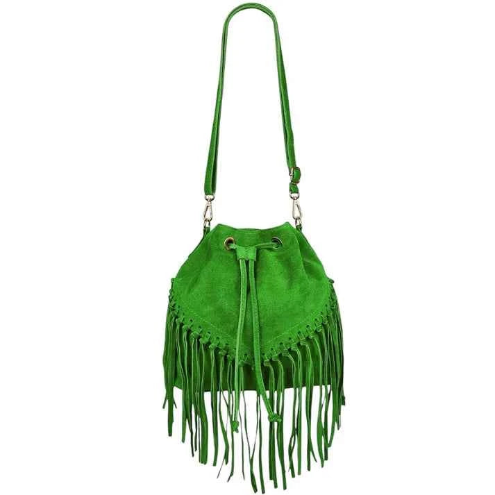 Wildledertasche mit Fransen