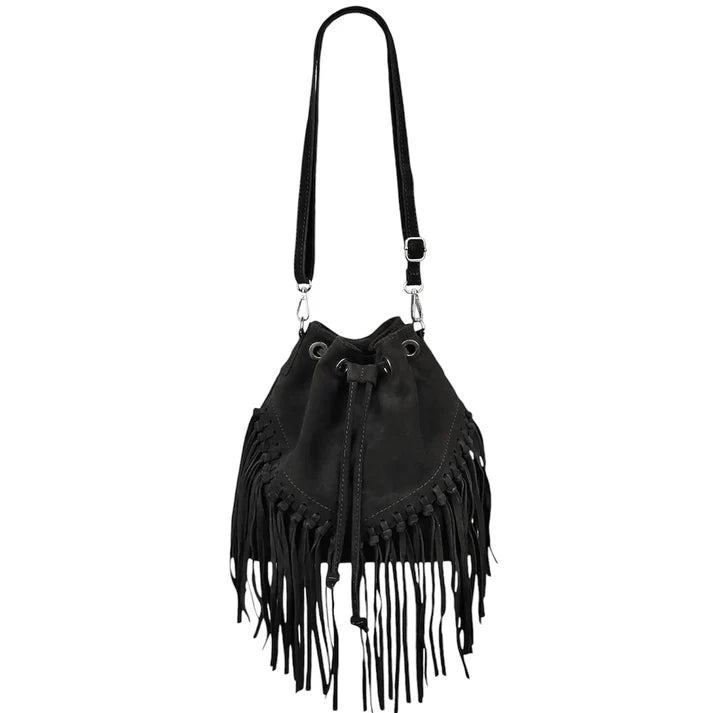 Wildledertasche mit Fransen