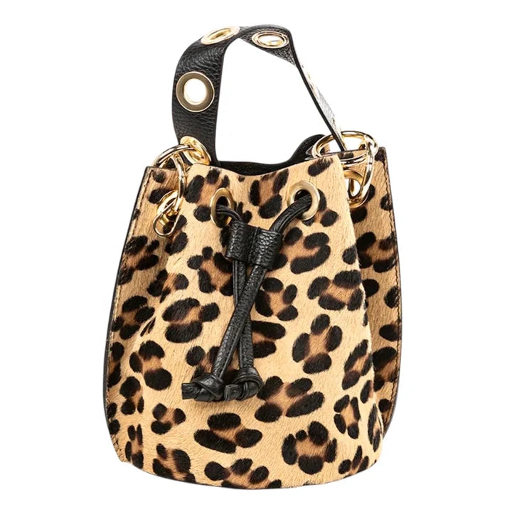 Bucket Bag mit runden Details Cavallino 17x16x20cm