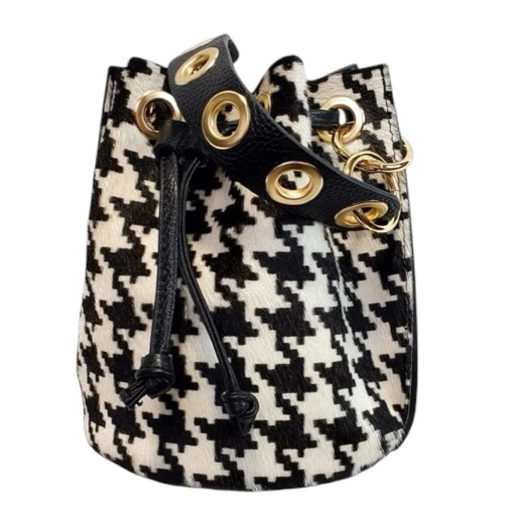 Bucket Bag mit runden Details Cavallino 17x16x20cm
