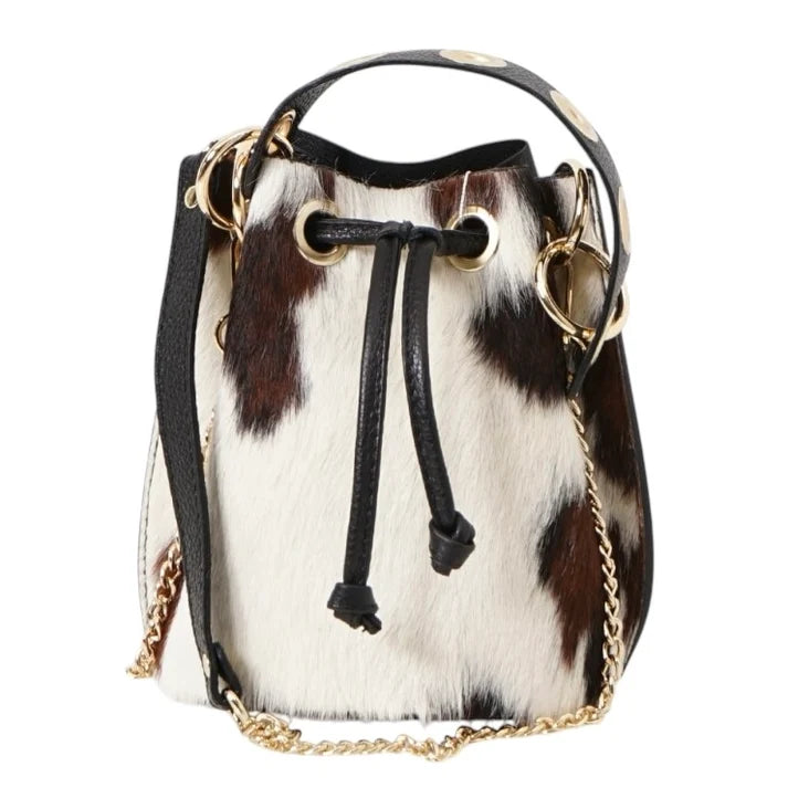 Bucket Bag mit runden Details Cavallino 17x16x20cm