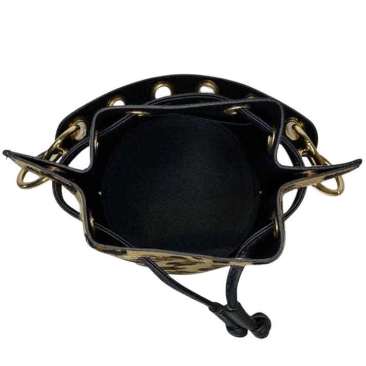 Bucket Bag mit runden Details Cavallino 17x16x20cm