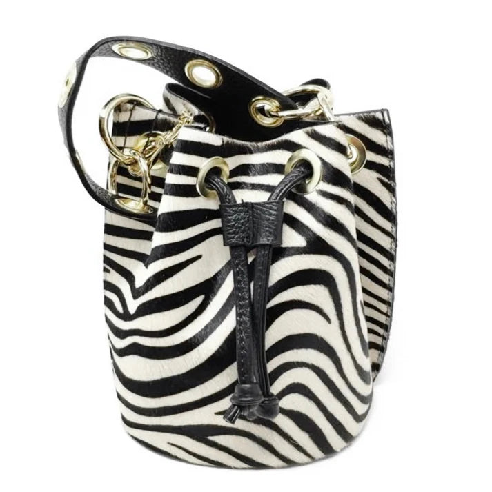 Bucket Bag mit runden Details Cavallino 17x16x20cm