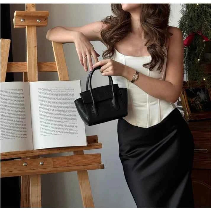 Lily Echte Leder-Handtasche/Schultertasche