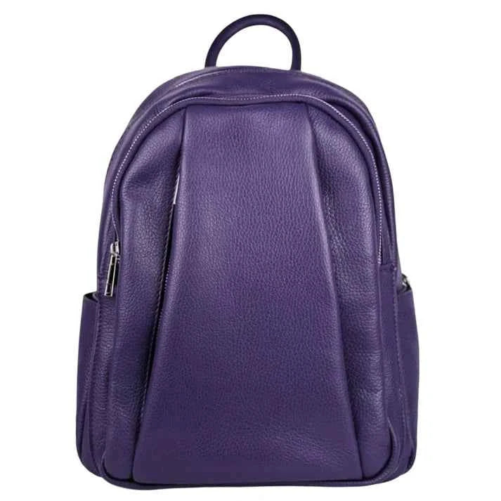 Damenrucksack aus Echtleder mit mehreren Fächern