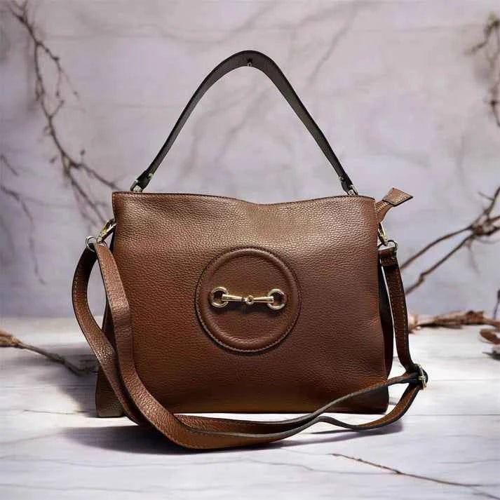 Damen Umhänge-/Handtasche im Stil einer Metallklammer