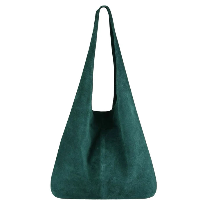 Damen-Wildleder-Umhängetasche, Clutch, Schultertasche, Shopper Ansicht 4 – Handtasche – ESTID