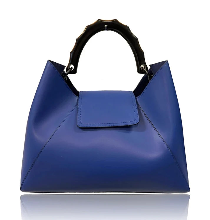 Lederhandtasche mit Pferdehautklappe "Chloe"