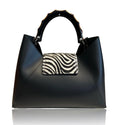 Lederhandtasche mit Pferdehautklappe "Chloe"