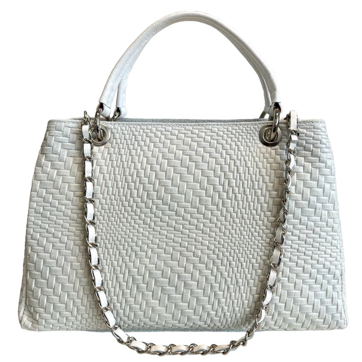 Damenhandtasche aus echtem Leder mit Schulterriemen 35x15x22 cm