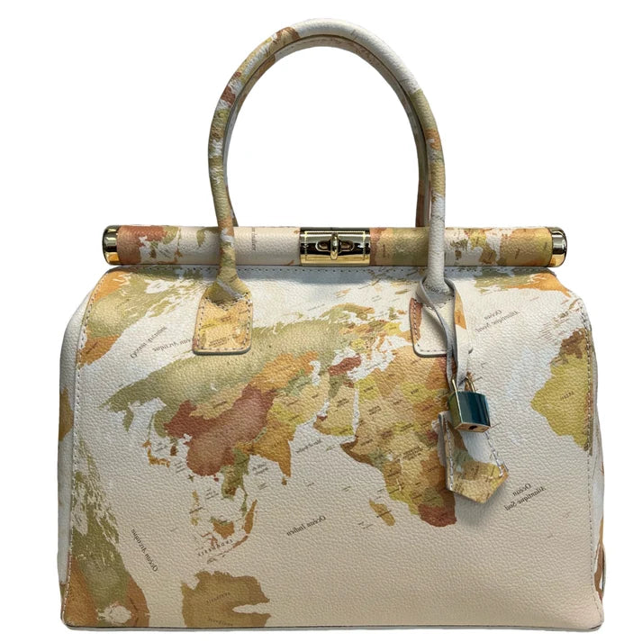 Handbag Damen Lederhandtasche mit Schultergurt (Blumenmuster)