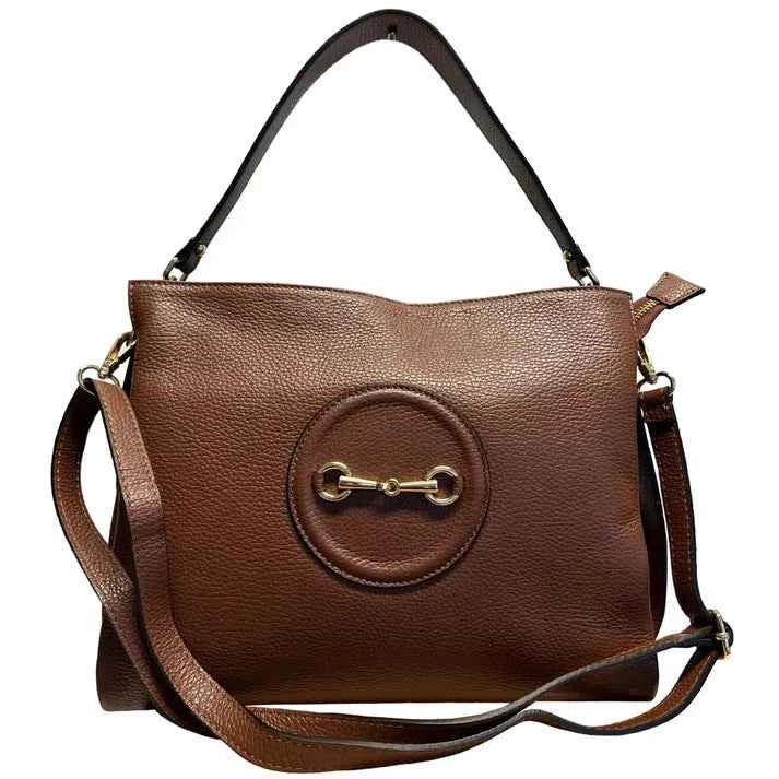 Damen Umhänge-/Handtasche im Stil einer Metallklammer