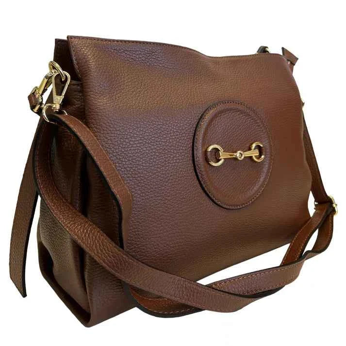 Damen Umhänge-/Handtasche im Stil einer Metallklammer