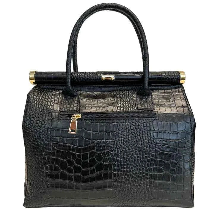 Handtasche aus echtem Kokosnussleder + echtes Ponyhaar