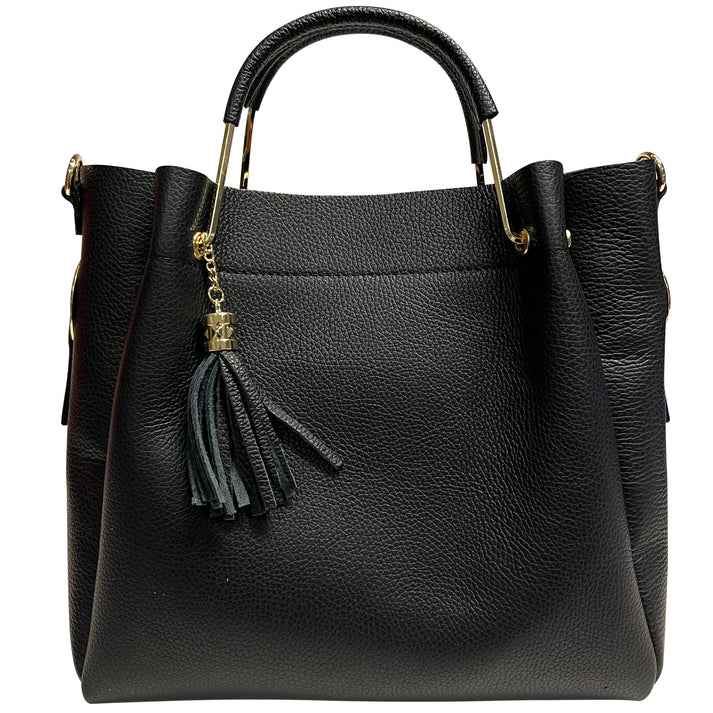 Damen-Bucket Bag aus echtem Leder + Innentasche Modell Fiona
