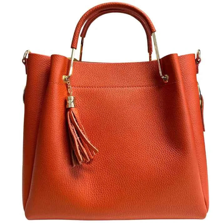 Damen-Bucket Bag aus echtem Leder + Innentasche Modell Fiona