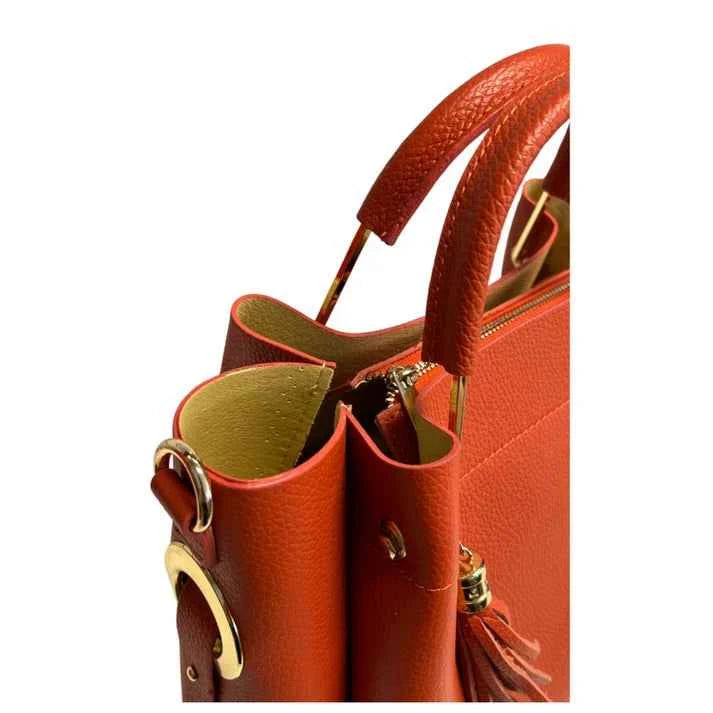 Damen-Bucket Bag aus echtem Leder + Innentasche Modell Fiona