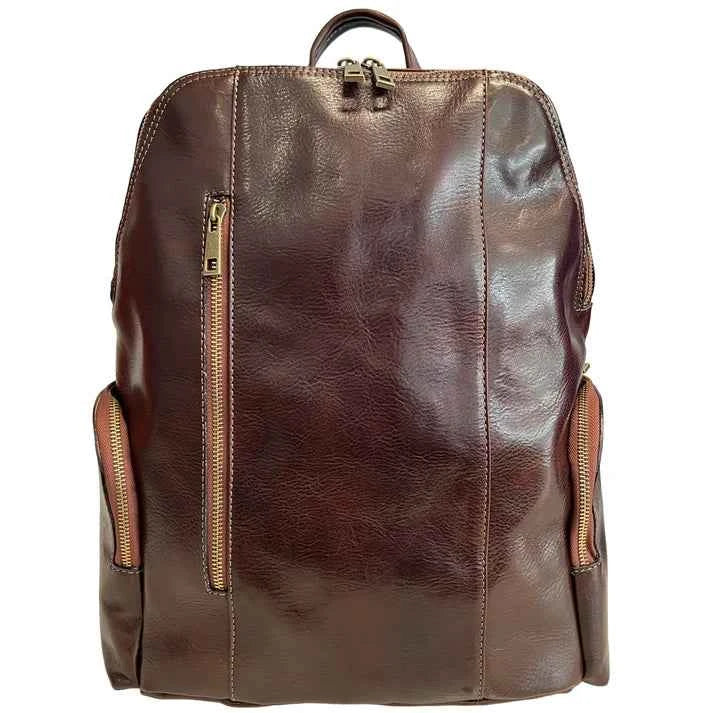 The Divine Comedy Rucksack aus echtem braunem Leder