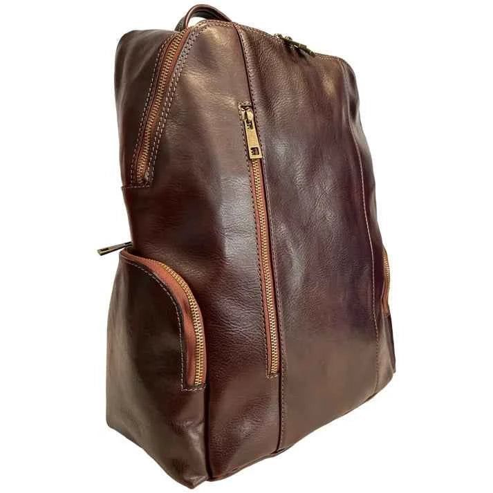The Divine Comedy Rucksack aus echtem braunem Leder