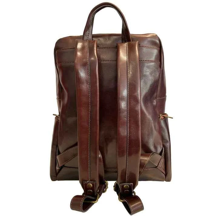 The Divine Comedy Rucksack aus echtem braunem Leder