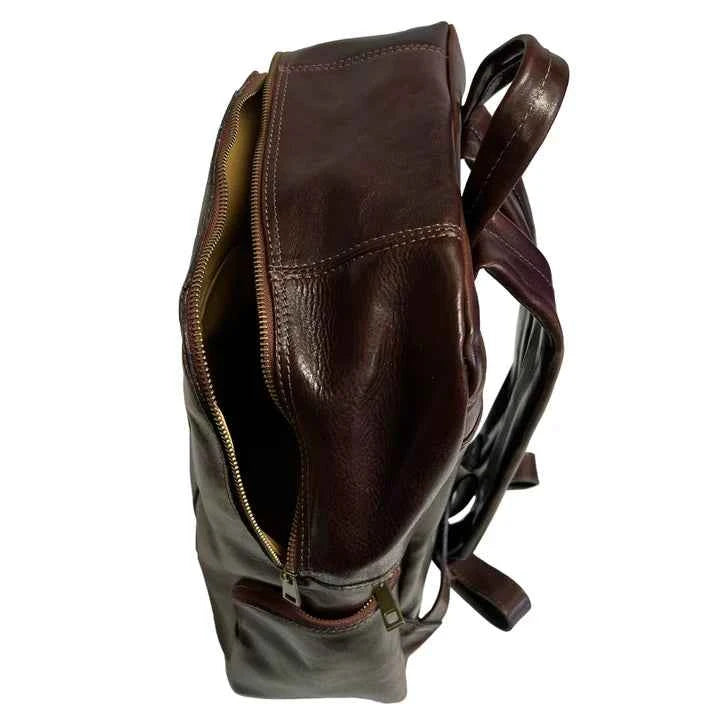 The Divine Comedy Rucksack aus echtem braunem Leder