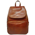 Damen-Rucksack aus echtem Leder mit verstellbaren Schultergurten und Tablet-Fach