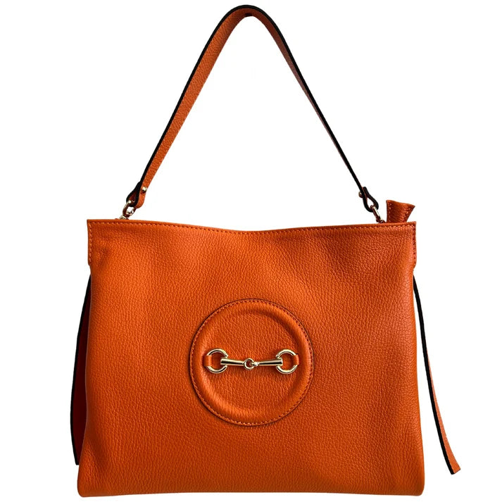 Damen Umhänge-/Handtasche im Stil einer Metallklammer