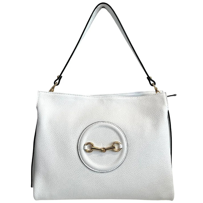Damen Umhänge-/Handtasche im Stil einer Metallklammer