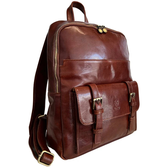 Michelangelo-Rucksack aus hochwertigem echtem Kuhleder Ansicht 3 – Rucksack – ESTID